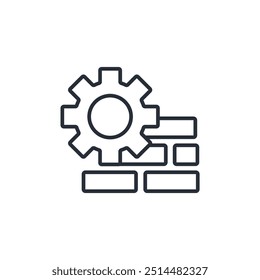 civil engineering icon. vector.Editable stroke.linear style sign for use web design,logo.Symbol illustration.