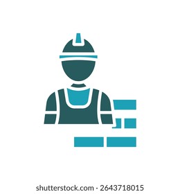 ícone de engenharia civil. vetor.Sinal editável de estilo traço.linear para usar a ilustração web design,logo.Symbol.