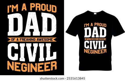 modelo de design de camiseta de engenharia civil 