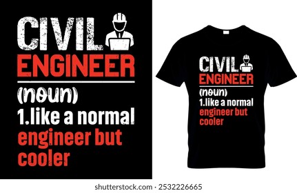 modelo de design de camiseta de engenharia civil 