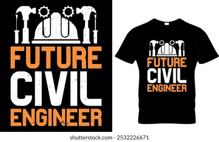 modelo de design de camiseta de engenharia civil 