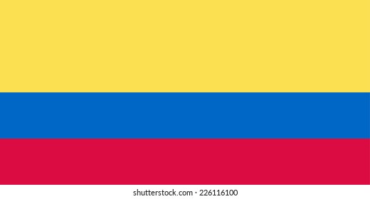 Civil flag of Ecuador (South America) - La Tricolor in official colors