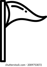 Bandera civil, ilustración, vector sobre fondo blanco.