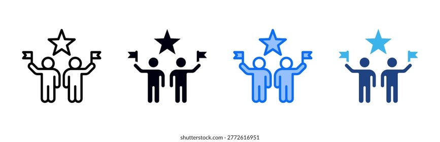 Civil Liberties icon set multiple style collection