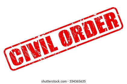 CIVIL ORDER red stamp text on white