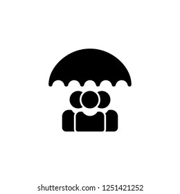 Civil protection icon vector illustration in solid/glyph style