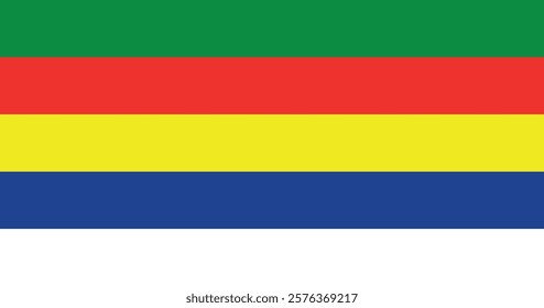 Civil Rainbow Flag (LGBTQ) Of Jabal Ad Druze (1921 - 1936) High Quality Historic Illustration