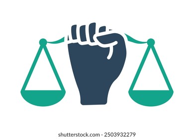 Civil right icon. icon related to law and justice. solid icon style. law elements vector illustration