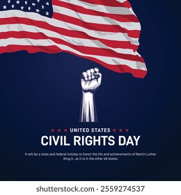 civil rights day creative banner, poster, social media post, postcard, background, template, backdrop, web banner, greetings design etc. Happy Martin Luther King Jr. Day Background vector Illustration