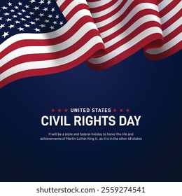 civil rights day creative banner, poster, social media post, postcard, background, template, backdrop, web banner, greetings design etc. Happy Martin Luther King Jr. Day Background vector Illustration