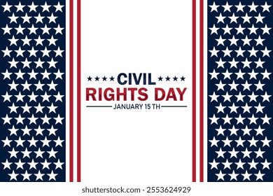 Civil Rights Day Vector illustration. January 15. Holiday concept. Template for background, banner, card, poster with text inscription. 