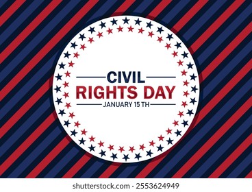 Civil Rights Day wallpaper with shapes and typography, banner, card, poster, template. Civil Rights Day, Modern background