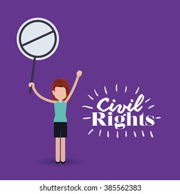 civil rights design, vector illustration eps10 graphic 