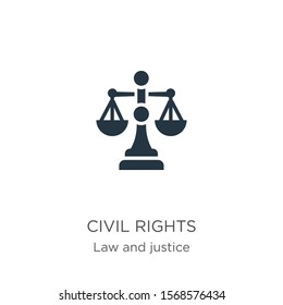 Civil rights icon vector. Trendy flat civil rights icon from law and justice collection isolated on white background. Vector illustration can be used for web and mobile graphic design, logo, eps10