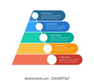 Plantilla de diseño de gráfico de infografía de movimientos de derechos civiles. Políticas públicas. Resumen de infografía vectorial con espacios de copia en blanco. Gráficos instructivos con secuencia de 5 pasos. Presentación de datos visuales