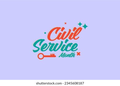 civil service month background template Holiday concept