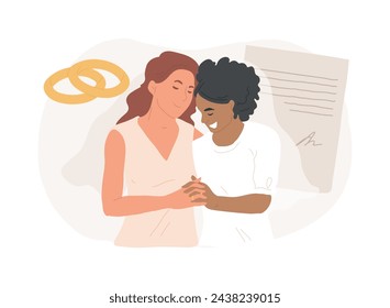 Civil union isolated concept