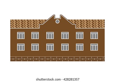 Civil vector building in flat style