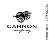Civil war cannon with classic style design