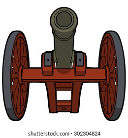 Civil War Cannon With View From The Bottom Vector