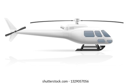 civilian passenger helicopter vector illustration isolated on white background