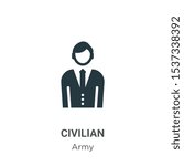 Civilian vector icon on white background. Flat vector civilian icon symbol sign from modern army collection for mobile concept and web apps design.