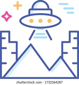 Civilization vector icon style illustration. Space symbol EPS 10.