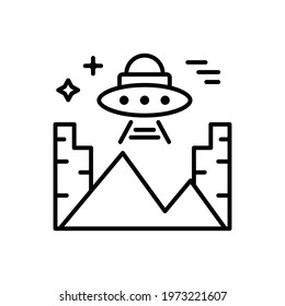 Civilization  vector outline icon. space symbol eps 10 file