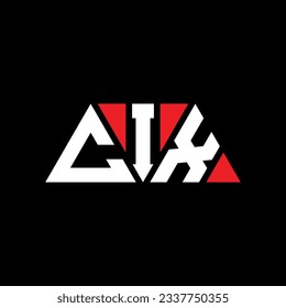 Das Logo des CIX-Dreiecksbriefes wurde in dreieckiger Form entworfen. CIX Dreieck Logo Design Monogramm. CIX Dreieck-Vektorlogo-Vorlage mit roter Farbe. CIX-Dreieckslogo Einfach, elegant und luxuriös.
