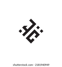 CJ abstract geometric concept logo in high quality professional design that will be best for street style