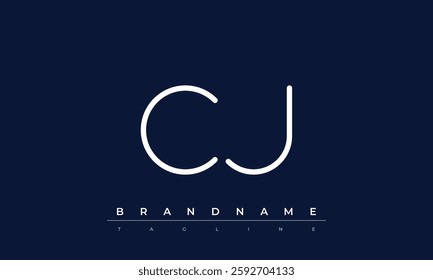 CJ Abstract letter logo. This logo icon incorporate with abstract shape in the creative way