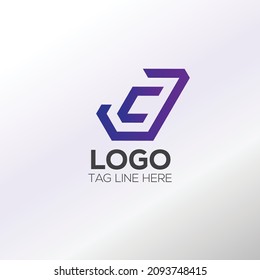 CJ Abstract Minimal Geometric Logo Design
