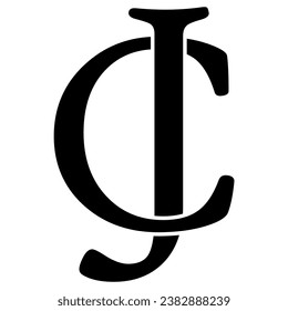 Icono de diseño de logotipo con tipografía moderna elegante en color negro y blanco Ilustración de vectores de color