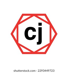Icono de letras iniciales de nombre de compañía de CJ. Monograma CJ.