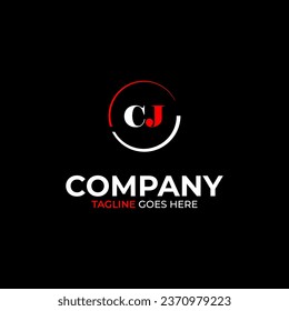 CJ creative modern letters logo design template