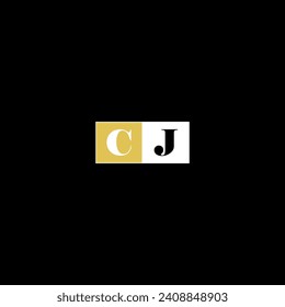 CJ creative modern letters logo design template