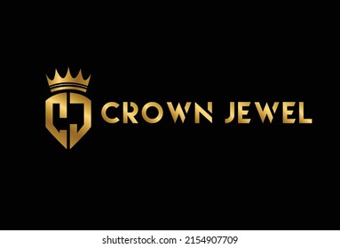CJ Crown Logo vector Illustration