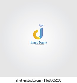 CJ Diamond Jewelry vector logo design  