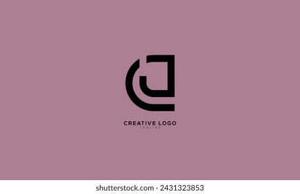 CJ DJ Abstract initial monogram letter alphabet logo design