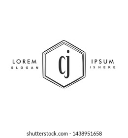 CJ Initial beauty monogram logo vector
