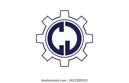 CJ initial letter mechanical circle logo design vector template. industrial, engineering, servicing, word mark, letter mark, monogram, construction, business, company, corporate, commercial, geometric