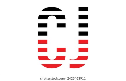 CJ initial letter negative space minimal logo design vector. monogram, symbol, emblem, elegant, abstract, sign, typography, minimalist, premium, flag, business, company, corporate, commercial, brand