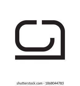 cj initial letter vector logo