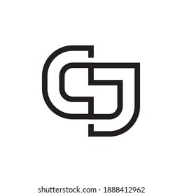 cj initial letter vector logo