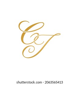 CJ initial logo design vector stock