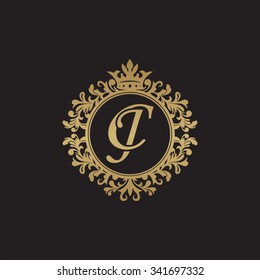 CJ initial luxury ornament monogram logo