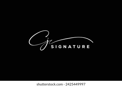 CJ initials Handwriting signature logo. CJ Hand drawn Calligraphy lettering Vector. CJ letter real estate, beauty, photography letter logo design.
