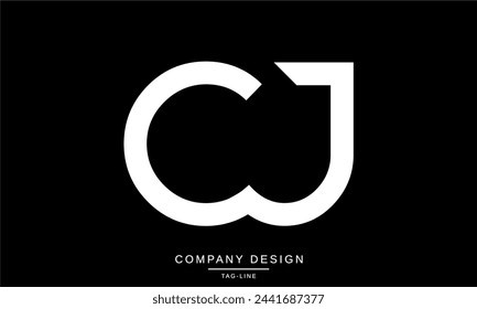 CJ, JC Abstract Lettres Logo Monogramme Création Icône Police