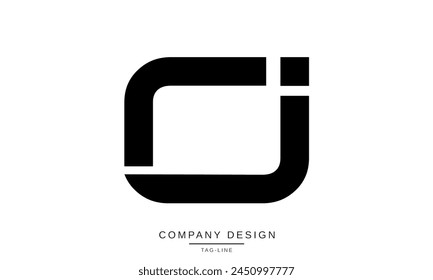 CJ, JC Abstract Letters Logo Monogram Design Font Icon Vector