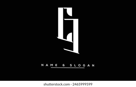 CJ, JC Letras Abstractas Logo Monograma